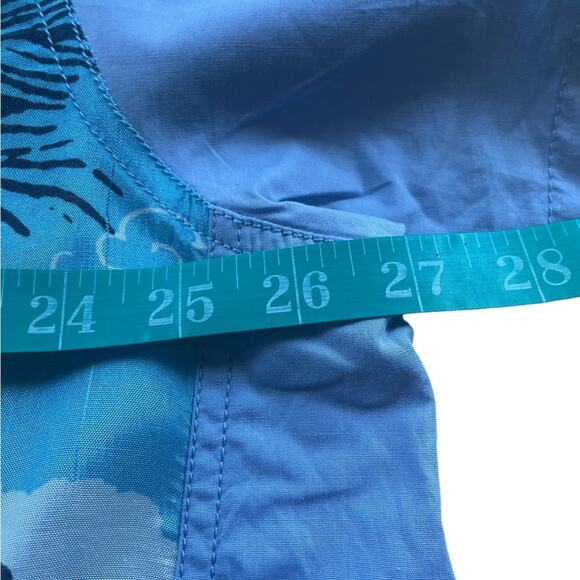 NWT Free People blue Hawaiian top button down spring summer tropical floral XL - Picture 6 of 12